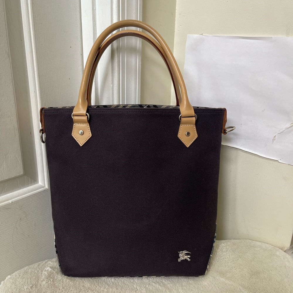 Burberry Blue Label Canvas Tote Bag EUC - Picture 15 of 15